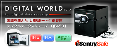 セントリー耐火・耐水 USBポート内蔵 デジタルデータストレージ QE4531