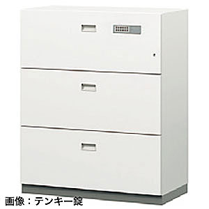 ITOKI(イトーキ) シンラインセーフ 大引出し3段型耐火キャビネット<小判錠> GEM-10ECN3