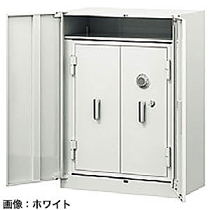 ITOKI イトーキ シンラインキャビネット耐火金庫組込型<ダイヤル>ホワイトグレーW HFM-108HEN4-WE