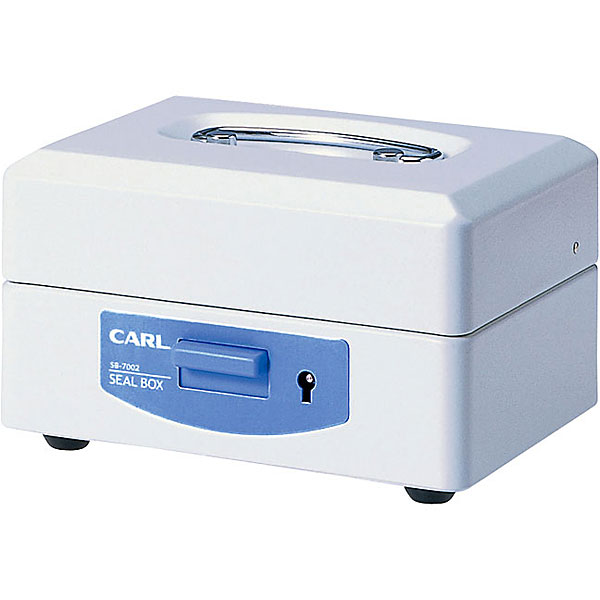 CARL カール事務器 スチール印箱(小)<科目印45個収納>印鑑収納ケース 仕切り自在 SB-7002