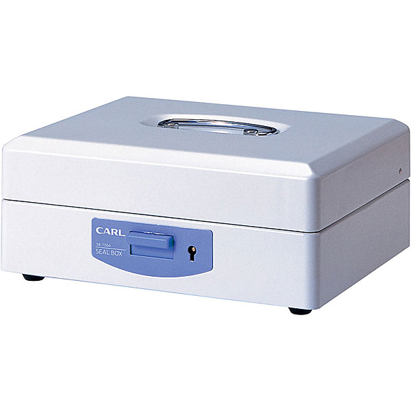 CARL カール事務器 スチール印箱（大）＜科目印140個収納＞印鑑収納ケース 仕切り自在 SB-7004