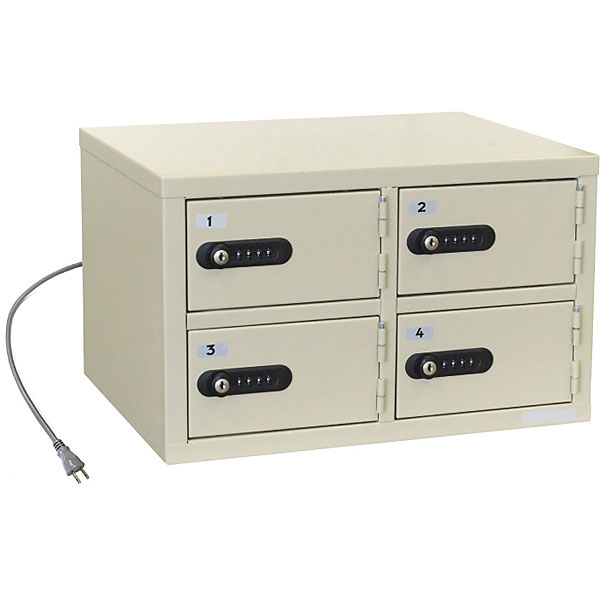 EIKO エーコー パーソナル充電ロッカー 貴重品保管庫<数字合わせ式>2列2段4人用 LK-304PSE