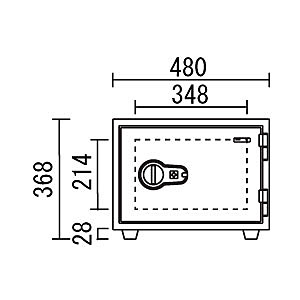 日本アイ・エス・ケイ 1時間耐火金庫 特殊マグネット アラーム付
