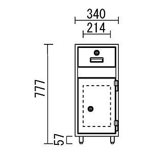 日本アイ・エス・ケイ 店舗用投入金庫 リバーシブル錠 MSR-CPK - 金庫