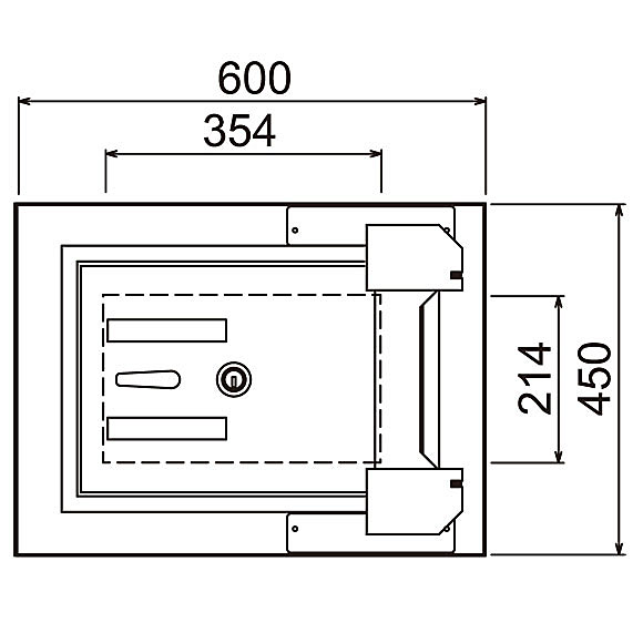 日本アイ・エス・ケイ 耐火型床下金庫 リバーシブル錠 アルミフレーム