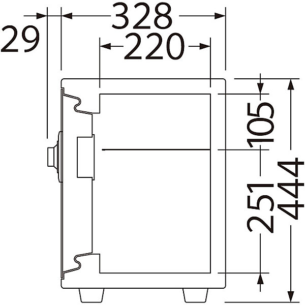 エーコー EIKO BES-8-W ホワイト 小型耐火金庫 ダイヤル式 EIKO