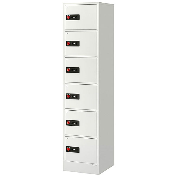 EIKO エーコー 貴重品保管庫 ReZERO LOCK＜数字合わせ式＞1列6段 6人用