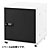 Asmix アスミックス 組立式収納ボックス(スチール製)ブラック SB500BK