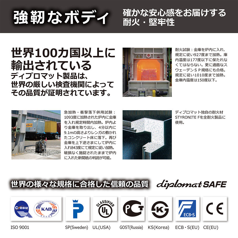diplomat ディプロマット 耐火・耐水金庫<テンキー> 125EN88WR
