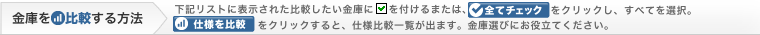 金庫の仕様比較方法